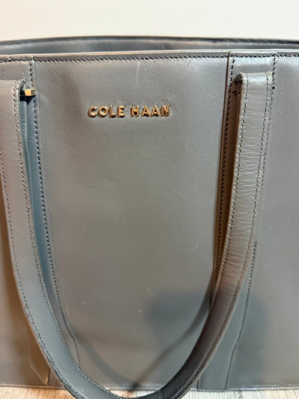 Cole Haan Leather Tote Bag with Dual Handles - Picture 2 of 7